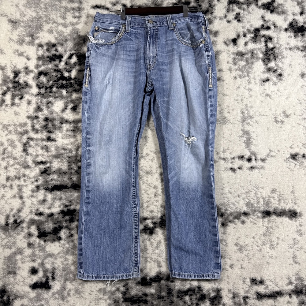 Ariat m5 Gambler Jeans Mens Size 36x30 Light‎ Wash Rancher Y2k Cowboy Night Out